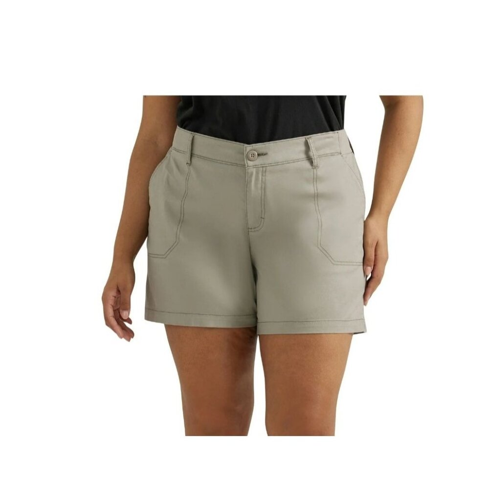 COPY - COPY - Lee Women’s Plus Utility Shorts 18W (1X) Mid Rise Stretch Pockets…